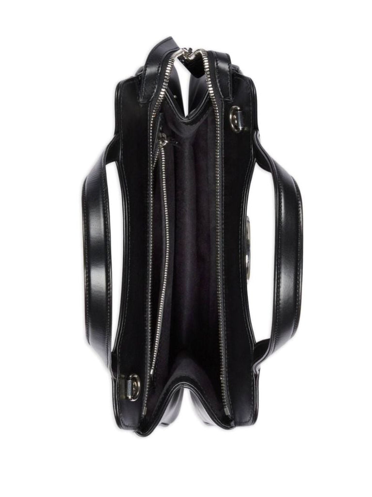 Black Petite Gg Small Leather Tote Bag