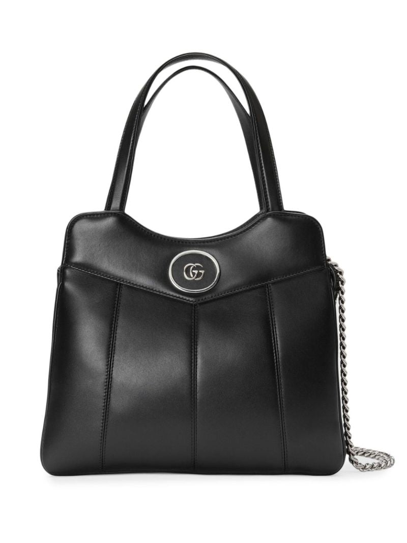 Black Petite Gg Small Leather Tote Bag