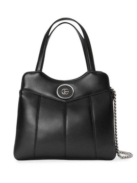 Black Petite Gg Small Leather Tote Bag