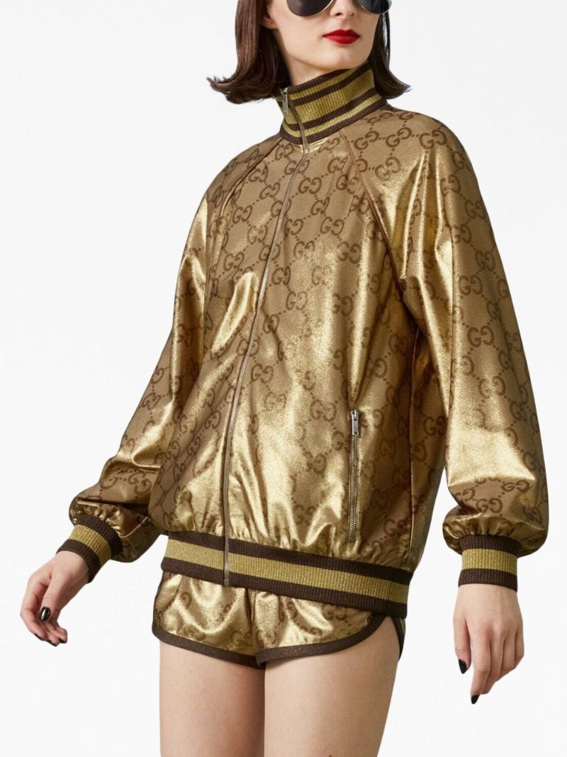 Brown Maxi Gg Bomber Jacket
