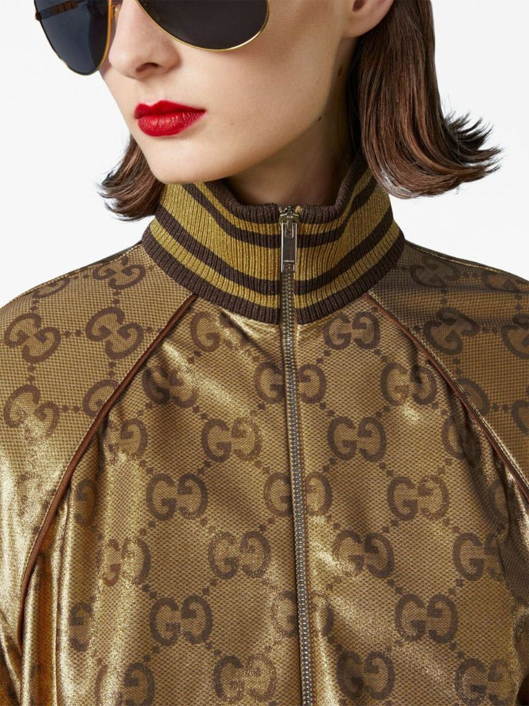 Brown Maxi Gg Bomber Jacket