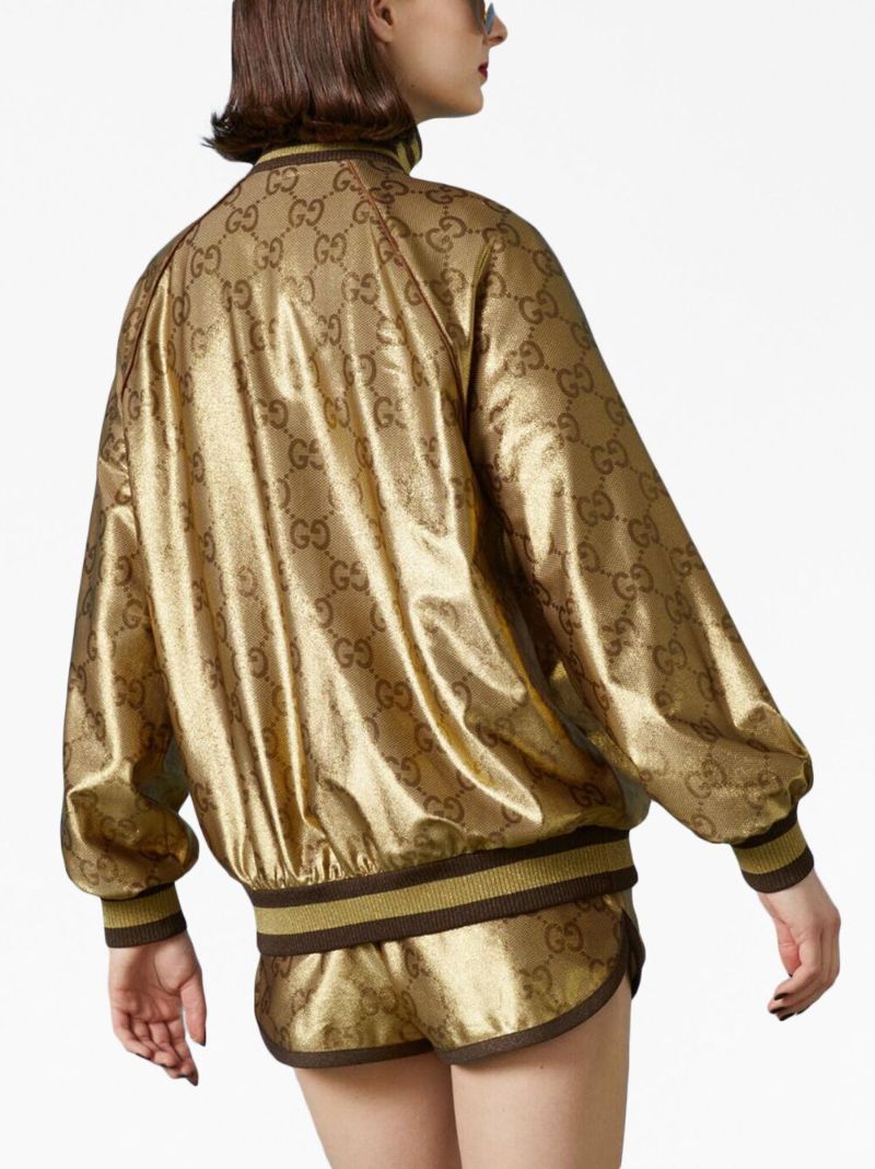 Brown Maxi Gg Bomber Jacket