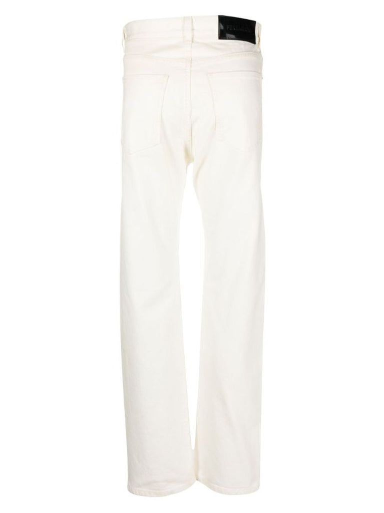 White Straight-leg Jeans