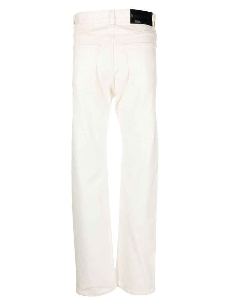 White Straight-leg Jeans