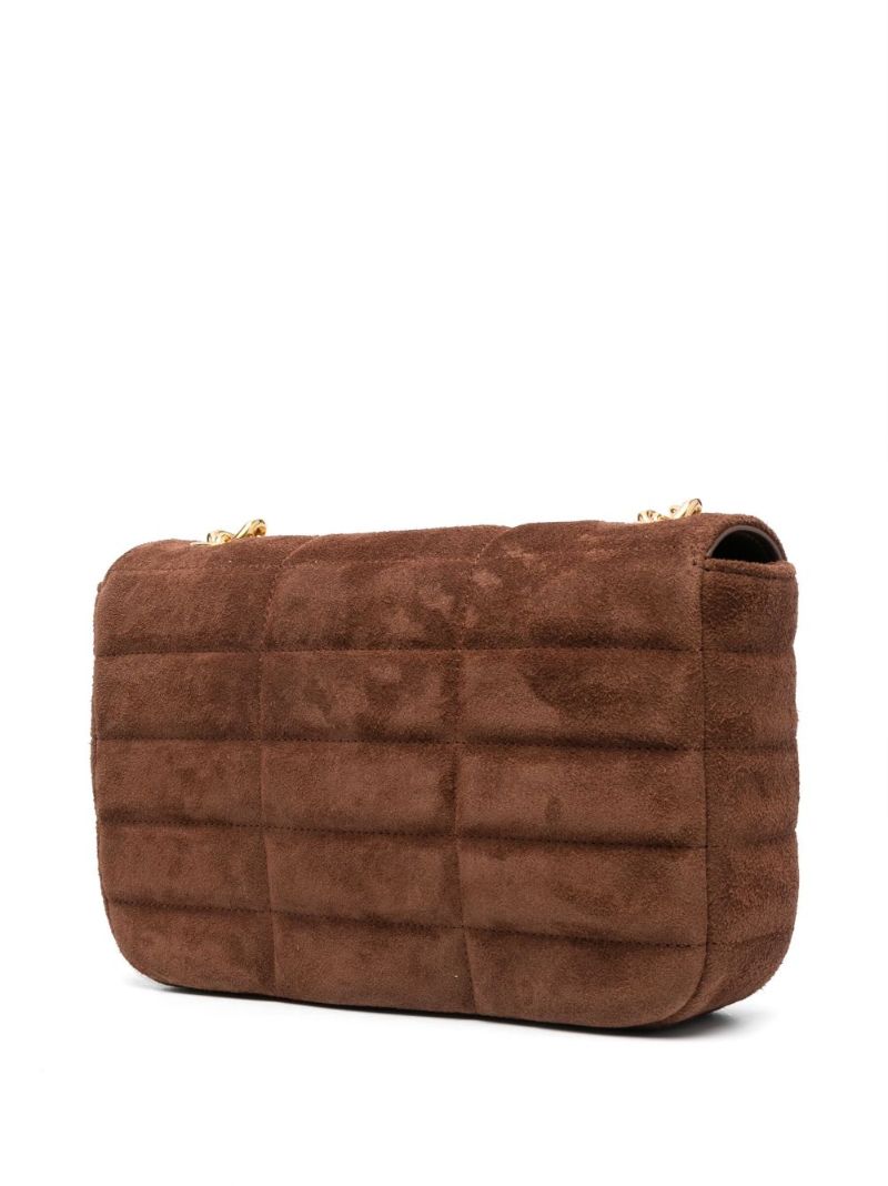 Brown Suede MatelassÃ_x0083_Â© Shoulder Bag