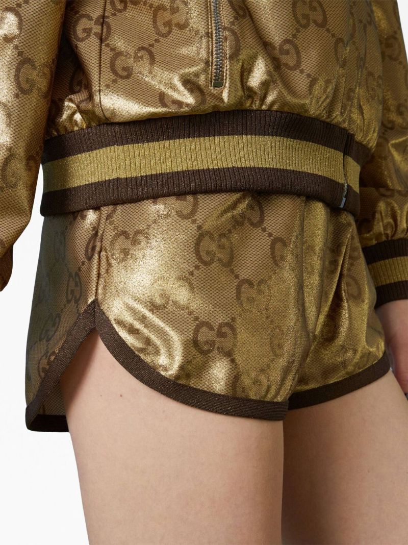 Brown Maxi Gg Track Shorts