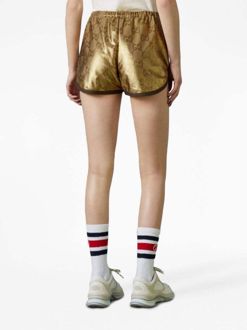Brown Maxi Gg Track Shorts