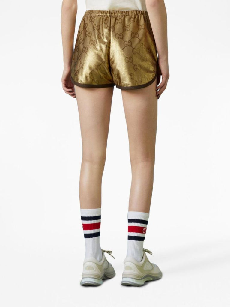 Brown Maxi Gg Track Shorts