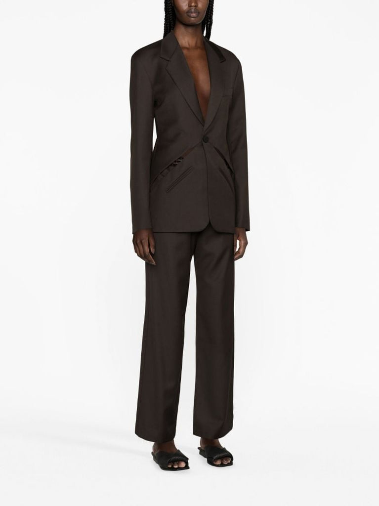 Black Triquetra Cut-out Blazer