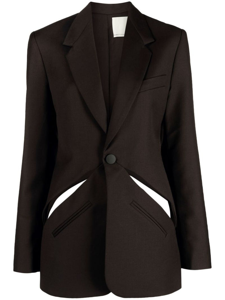 Black Triquetra Cut-out Blazer