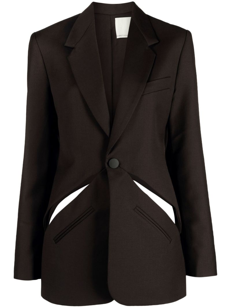 Black Triquetra Cut-out Blazer