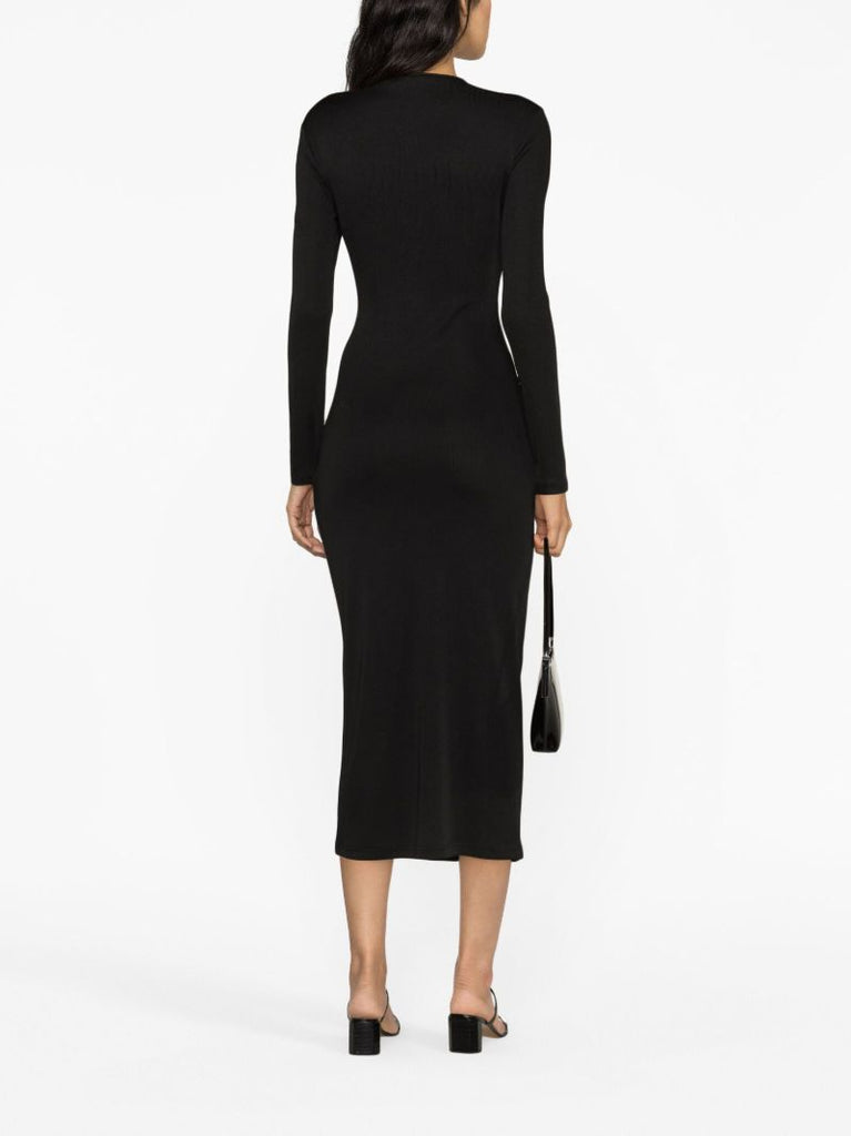 Black Orbit Cut-out Midi Dress