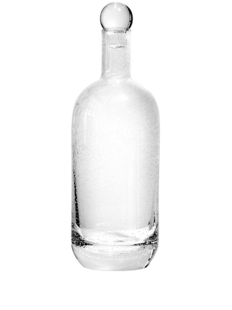 White Bubble Glass Tall Carafe
