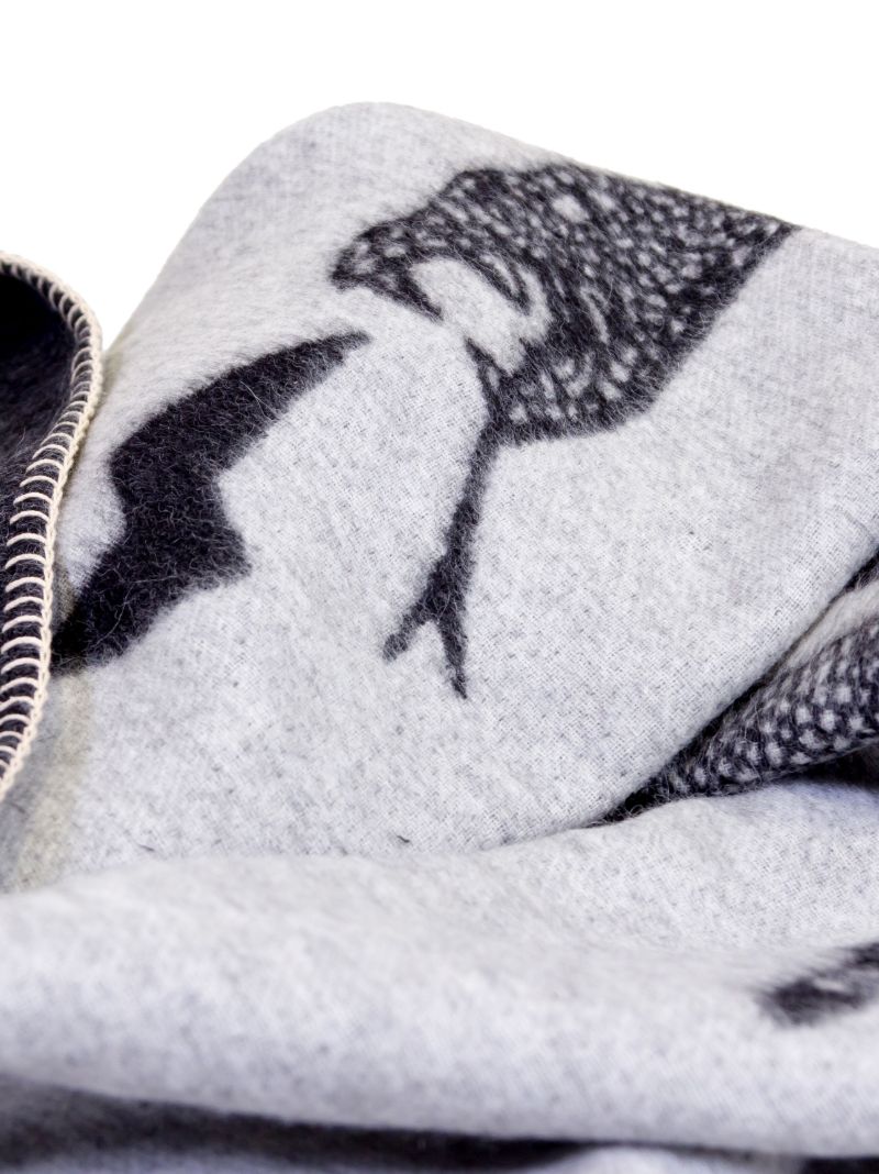 Grey Peyote Snake Print Blanket