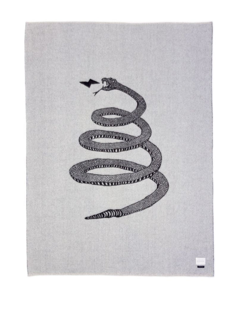 Grey Peyote Snake Print Blanket