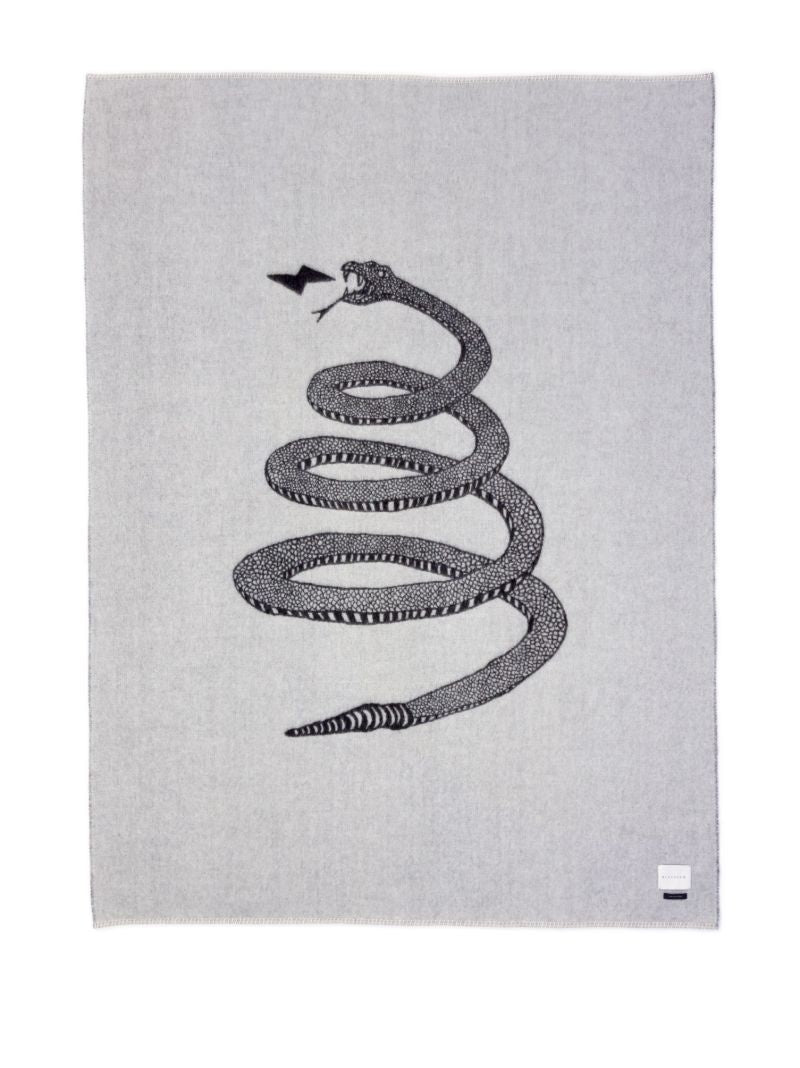 Grey Peyote Snake Print Blanket