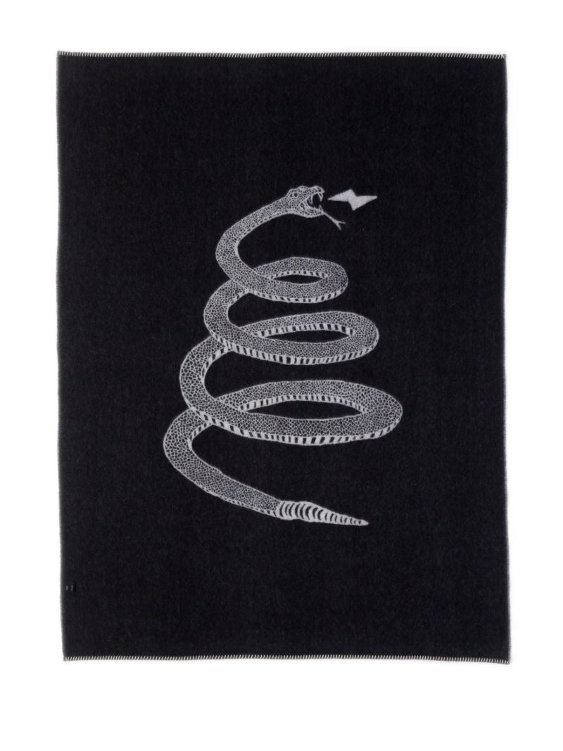 Grey Peyote Snake Print Blanket