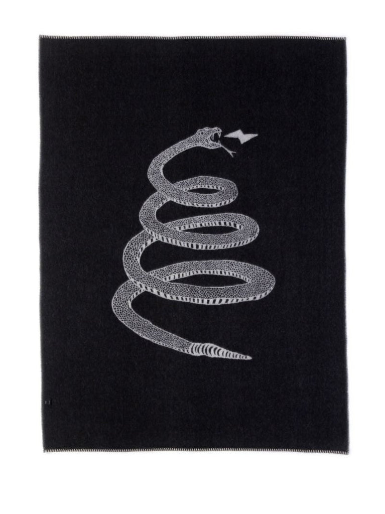 Grey Peyote Snake Print Blanket