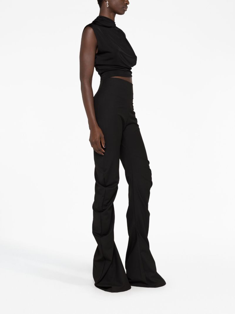 Black Asymmetric Sleeveless Cropped Top