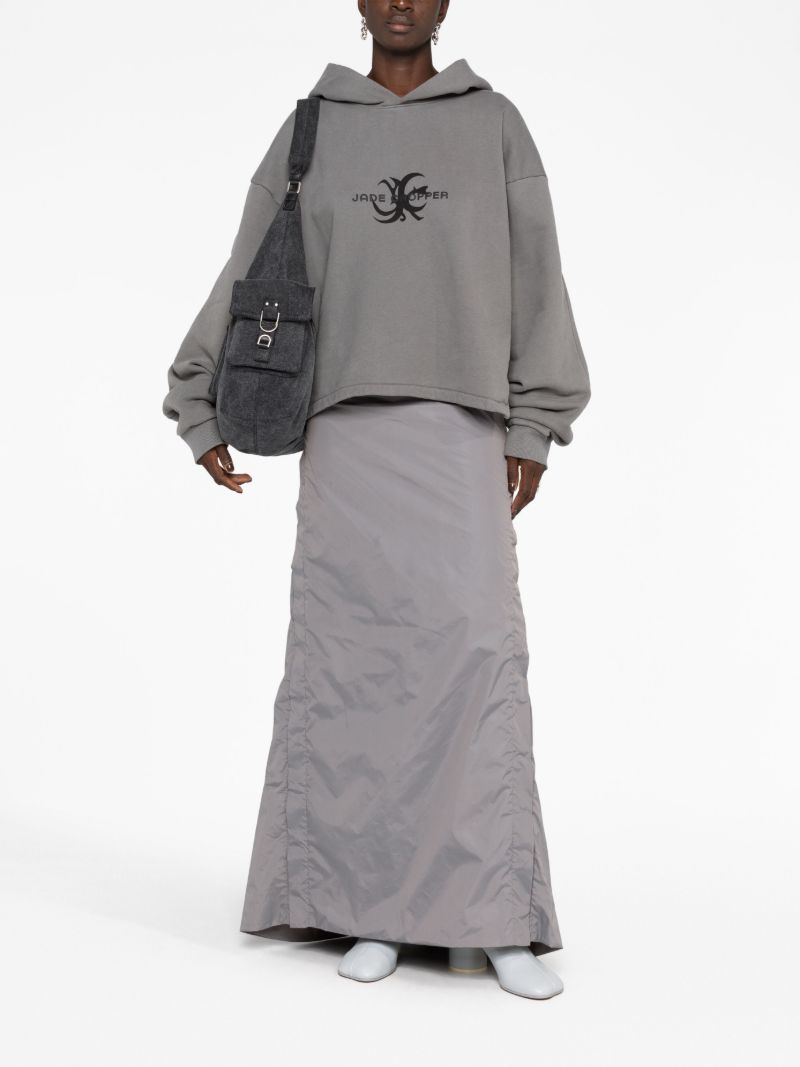 Grey Cargo Maxi Skirt