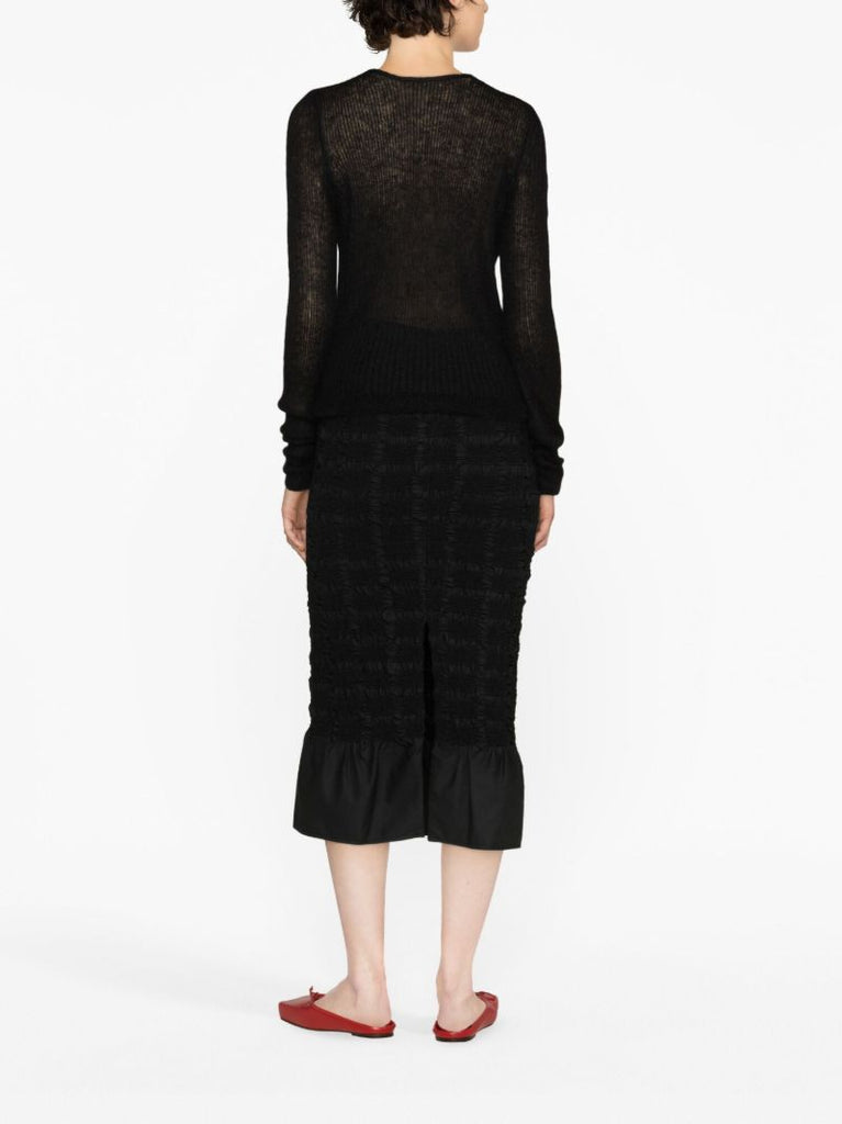 Black Ussi Drawstring Sweater