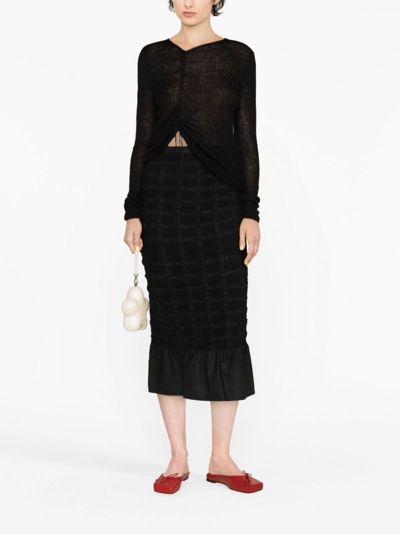 Black Ussi Drawstring Sweater
