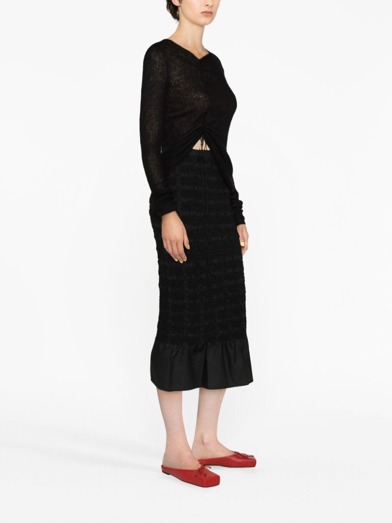 Black Ussi Drawstring Sweater
