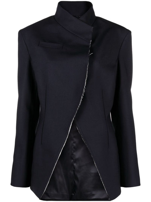 Blue Raw Edge Blazer