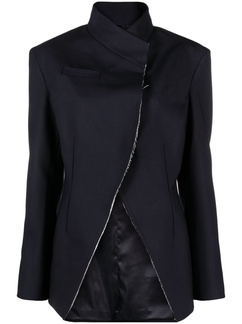 Blue Raw Edge Blazer
