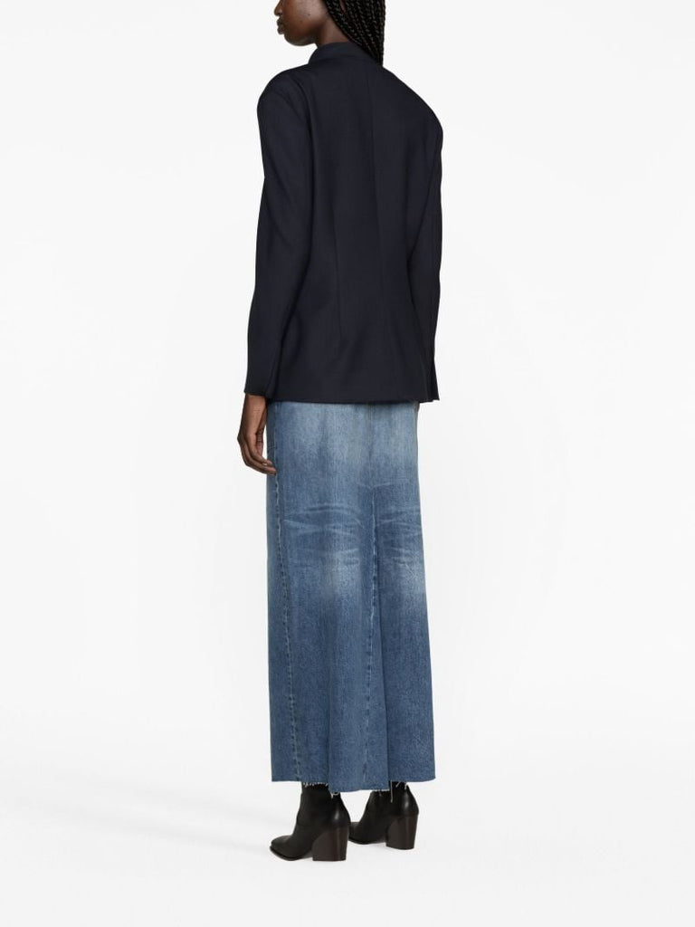 Blue Raw Edge Blazer