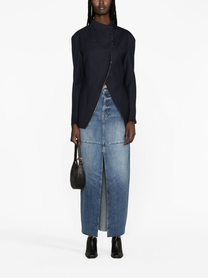Blue Raw Edge Blazer
