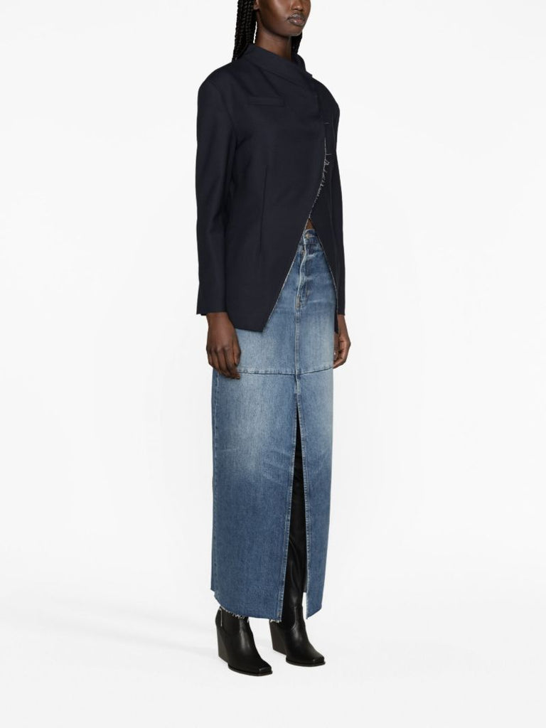 Blue Raw Edge Blazer