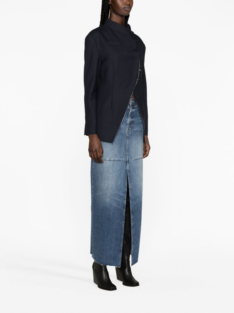 Blue Raw Edge Blazer