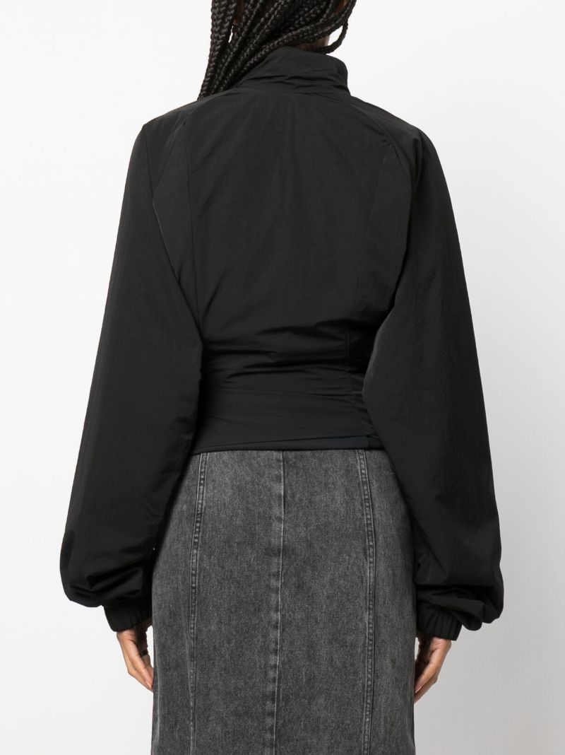 Black Asymmetric Zip-up Jacket