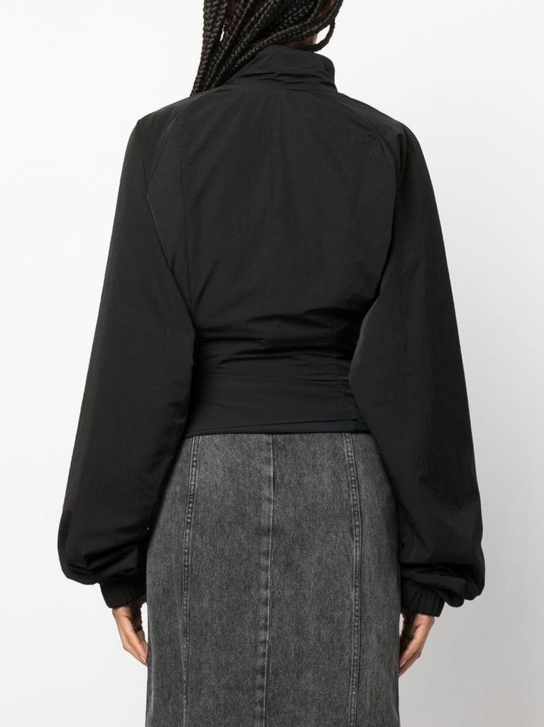 Black Asymmetric Zip-up Jacket