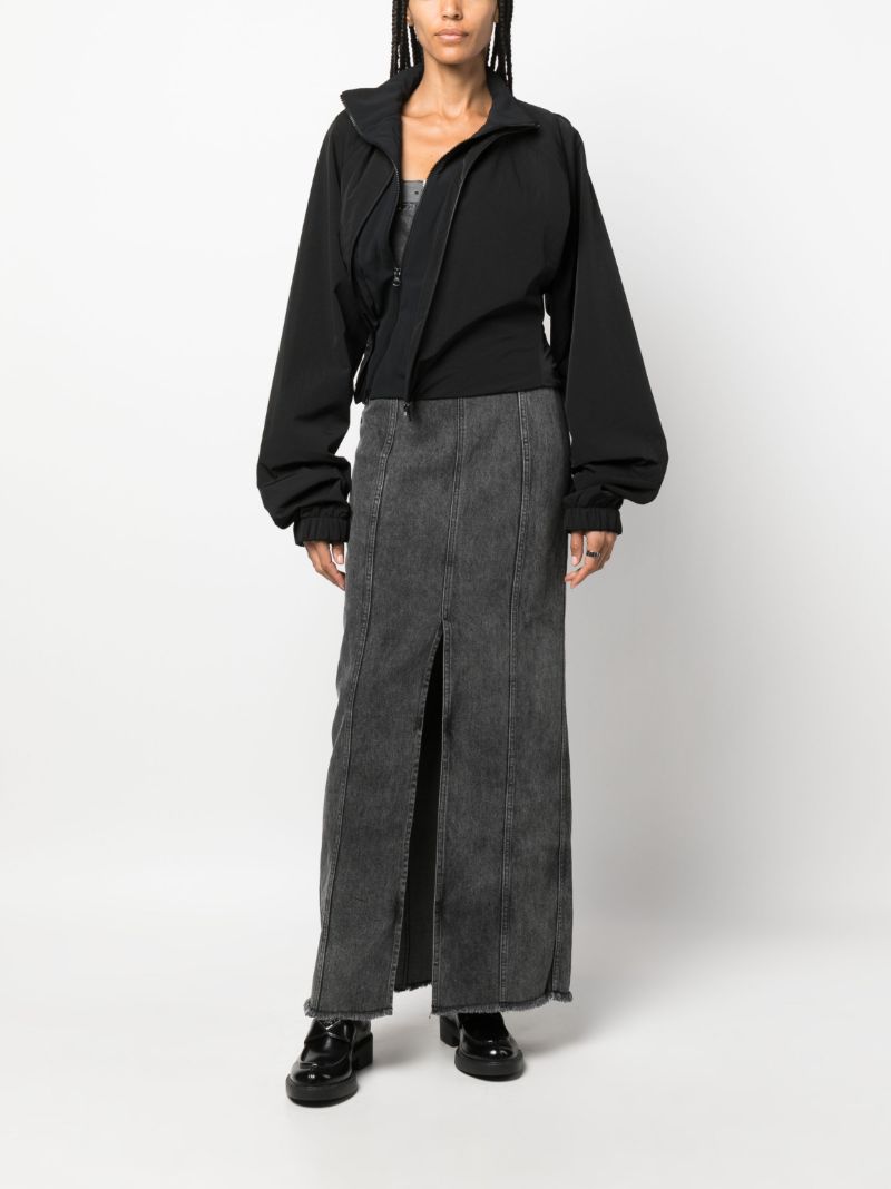 Black Asymmetric Zip-up Jacket