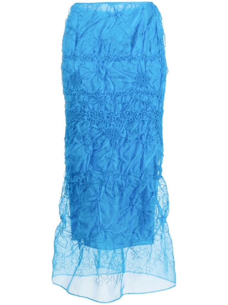 Blue Universe Denali Embroidered Skirt