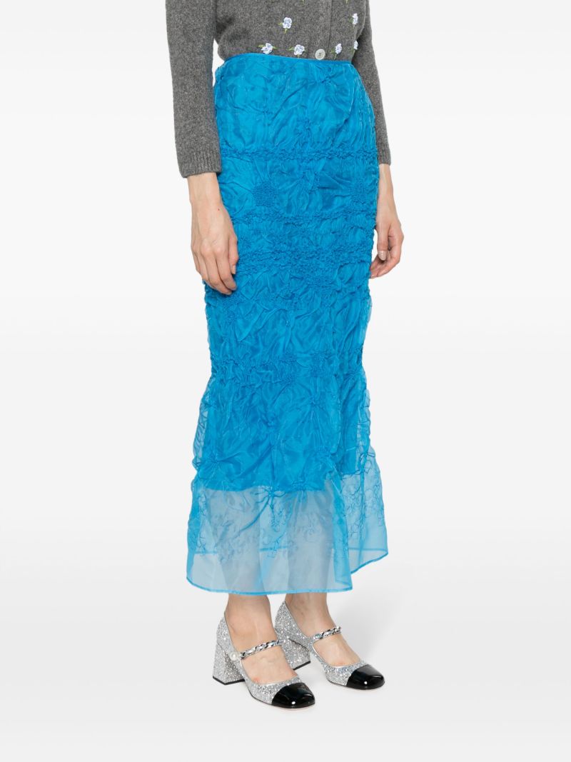 Blue Universe Denali Embroidered Skirt