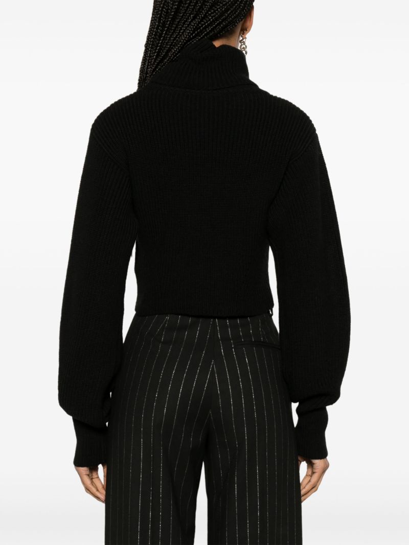 Black Tokke Merino Cropped Sweater
