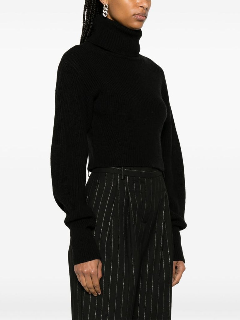 Black Tokke Merino Cropped Sweater