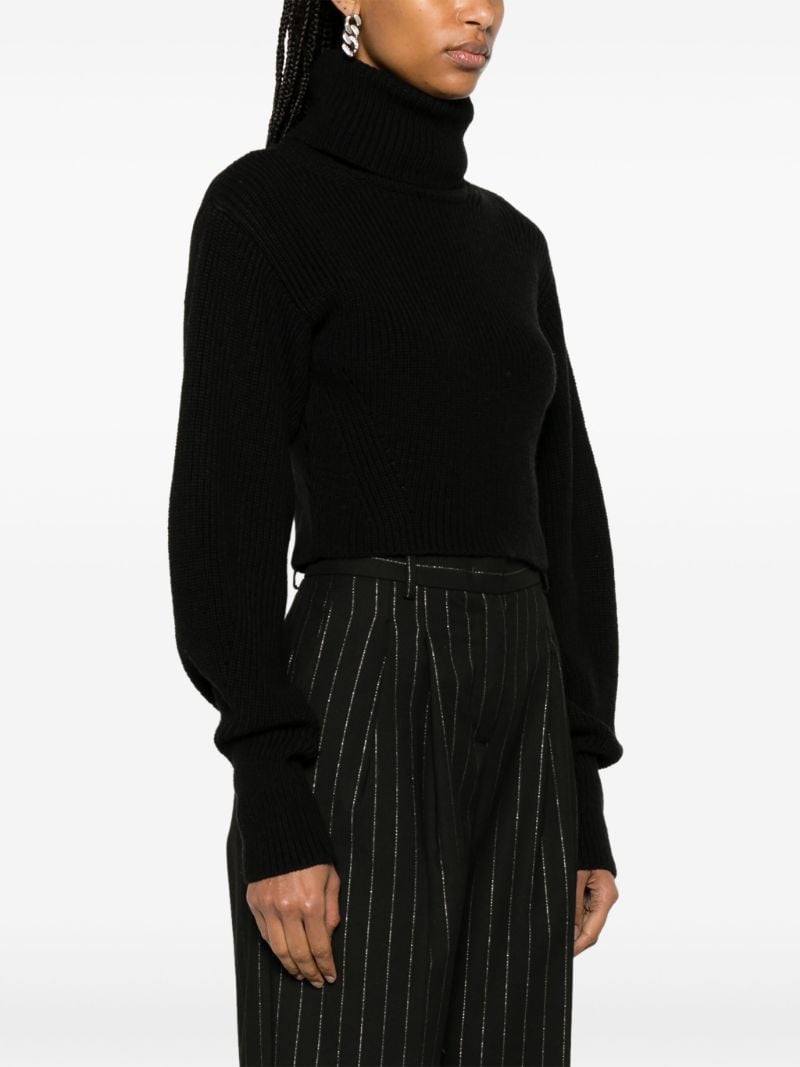 Black Tokke Merino Cropped Sweater