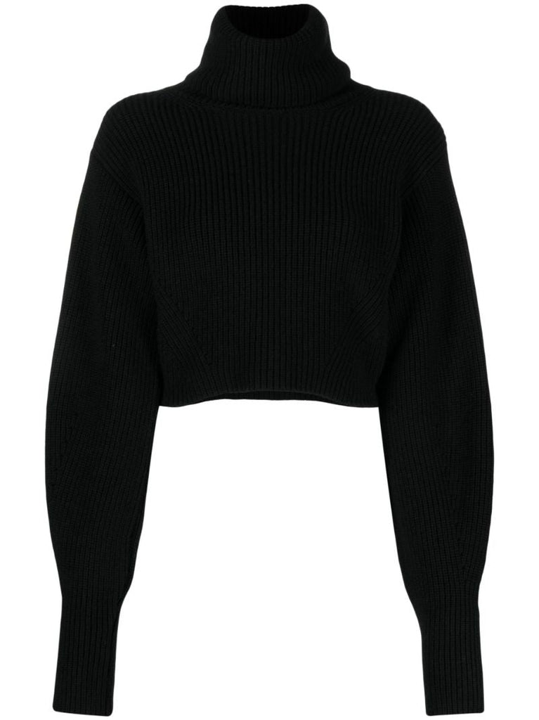 Black Tokke Merino Cropped Sweater