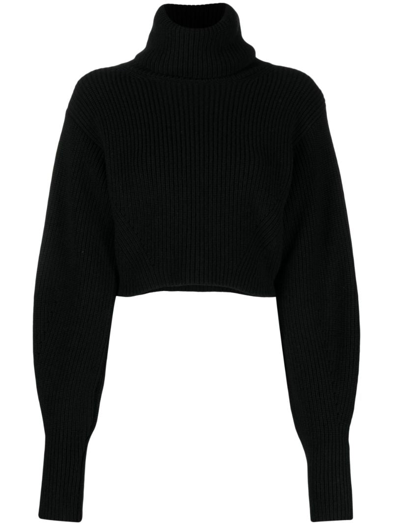 Black Tokke Merino Cropped Sweater