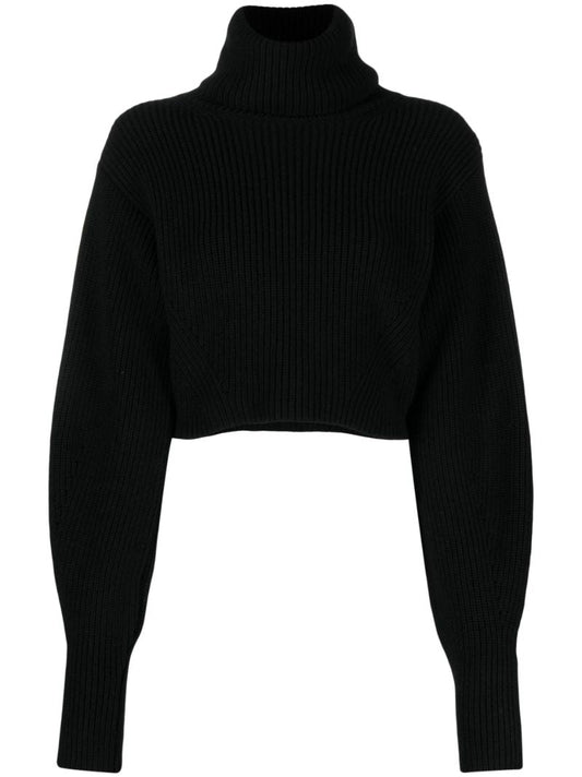 Black Tokke Merino Cropped Sweater