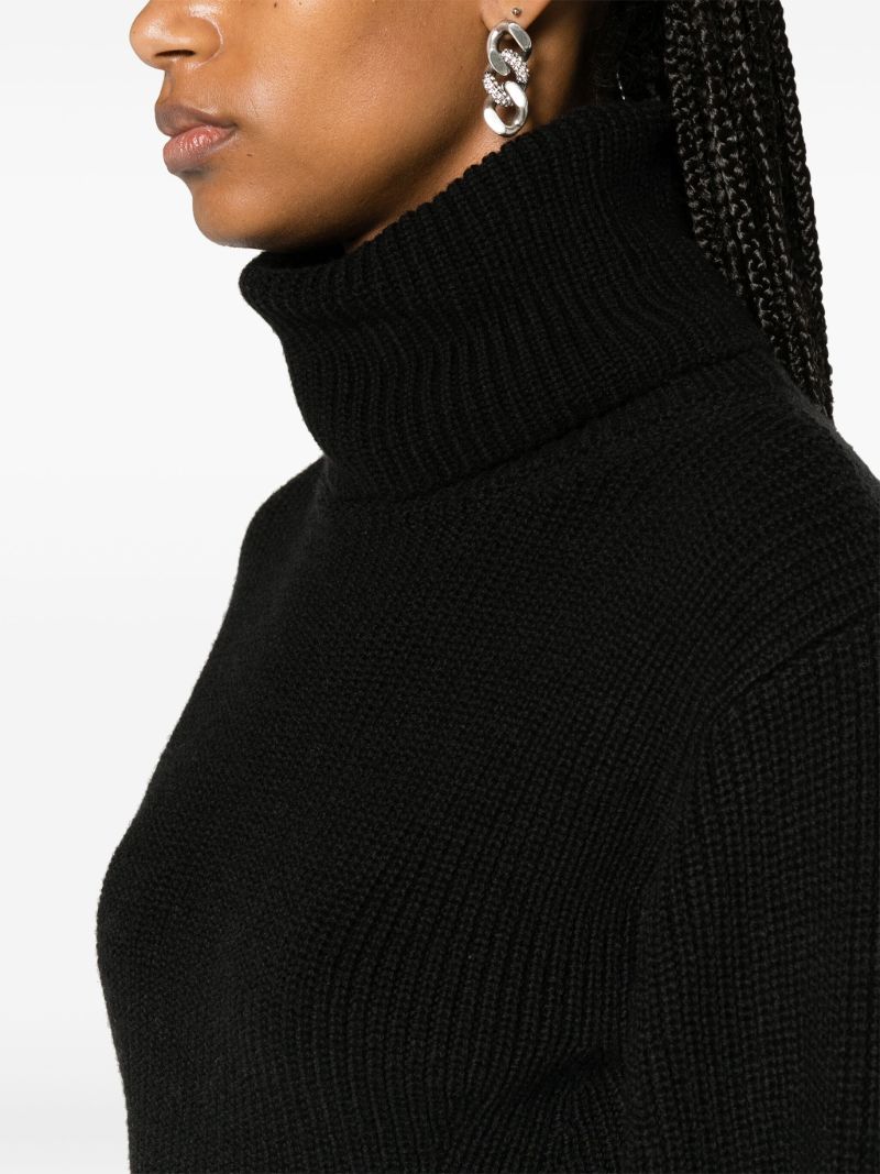 Black Tokke Merino Cropped Sweater