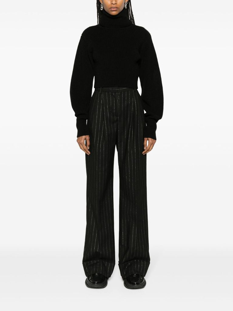 Black Tokke Merino Cropped Sweater