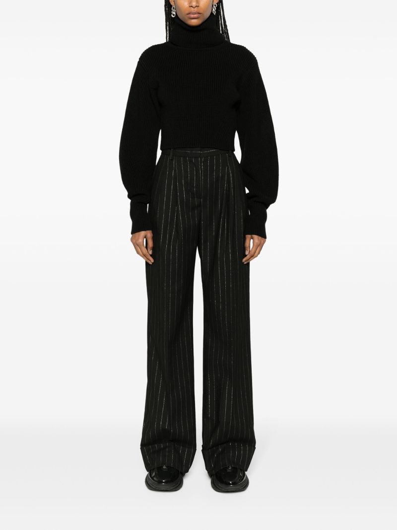 Black Tokke Merino Cropped Sweater
