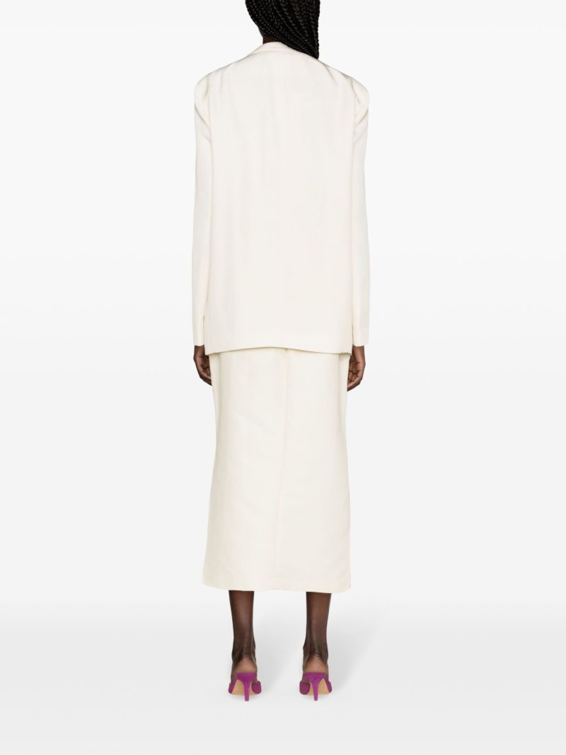 Neutral Vidal Double-breasted Blazer