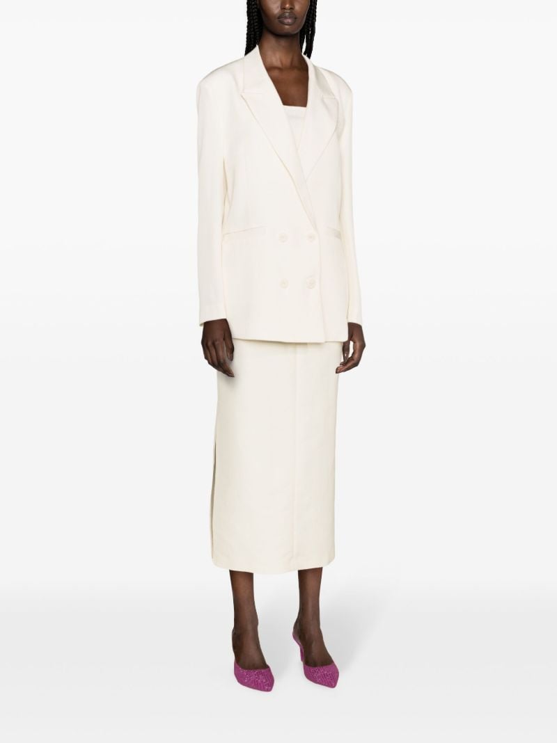 Neutral Vidal Double-breasted Blazer