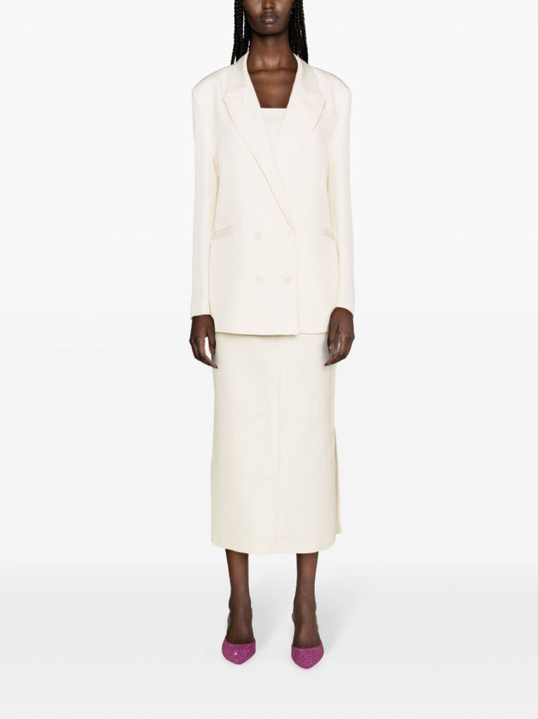 Neutral Vidal Double-breasted Blazer
